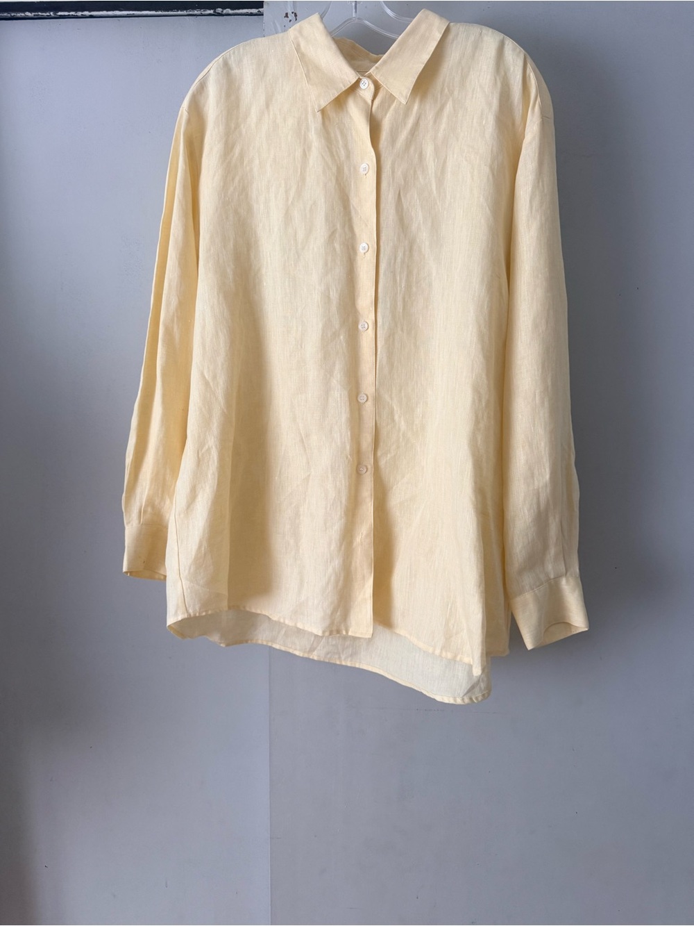 Liz Claiborne Light Yellow Linen Shirt